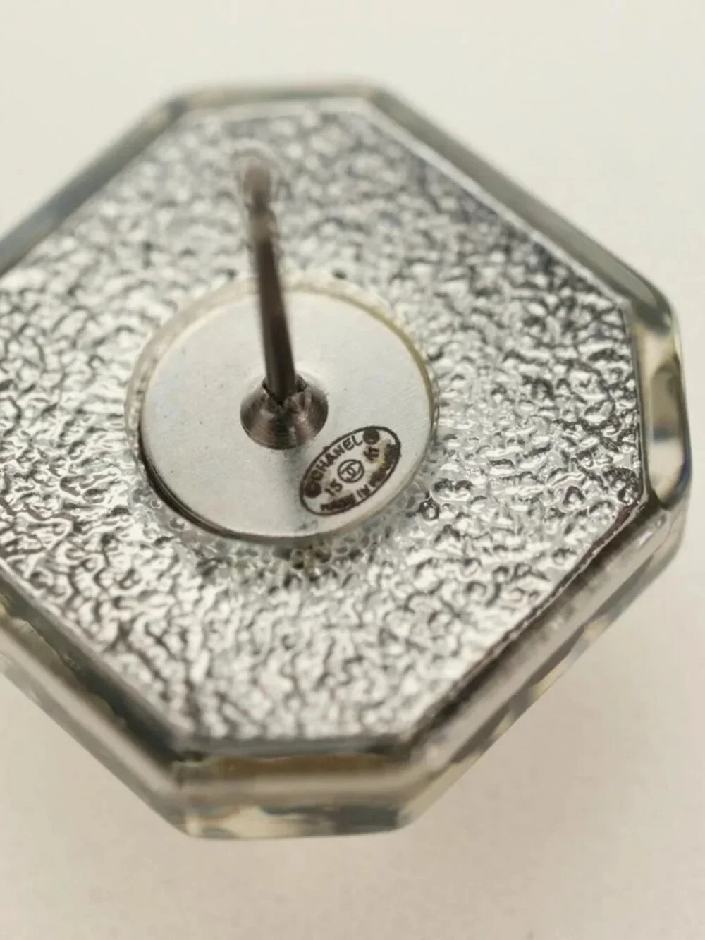 CHANEL COCO Mark Pierce metal Clear CC Auth 181297M